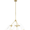 Matte White, Burnished Brass