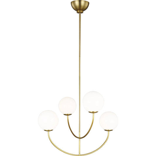 Galassia Four Light Chandelier by Visual Comfort & Co.. Made from steel in a unique style.