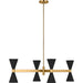 Albertine Linear Chandelier by Visual Comfort & Co.. Made from steel in a unique style.