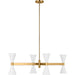 Albertine Linear Chandelier by Visual Comfort & Co.. Made from steel in a unique style.