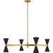Albertine Large Chandelier by Visual Comfort & Co. in midnight black. Made from steel in a modern style.
