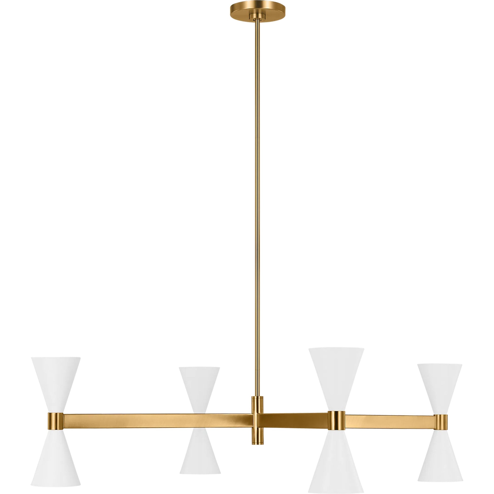 Albertine Large Chandelier by Visual Comfort & Co. in midnight black. Made from steel in a modern style.