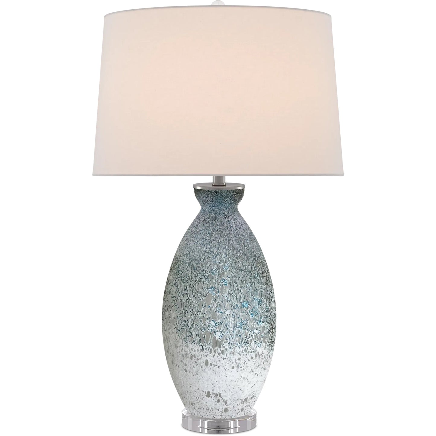 009 SR-381163 | Primary Silo | Hatira Table Lamp by Currey and Company in pale blue, white. Made from glass, optic crystal in a modern style.