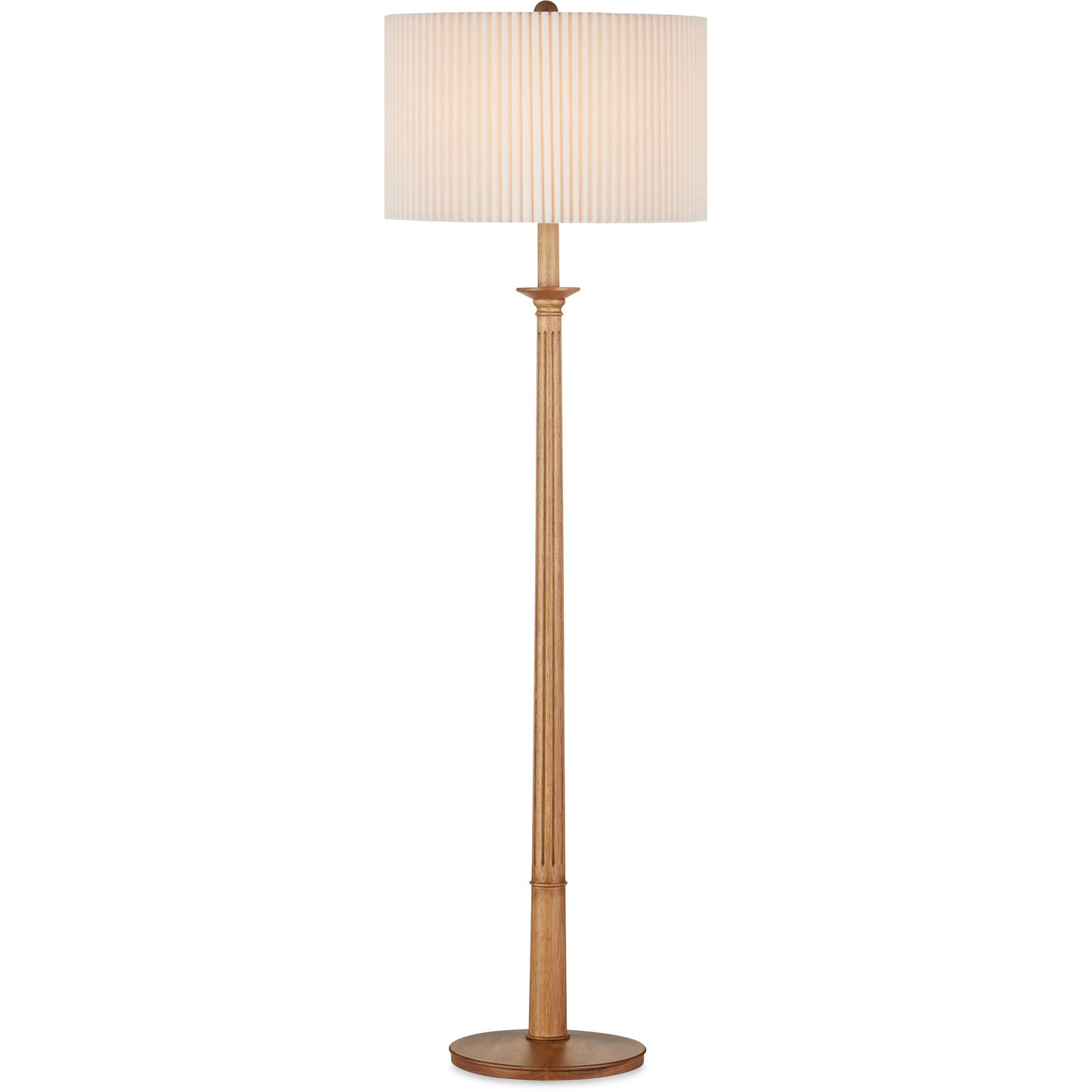 001 SI-2134012 | Primary Silo | Mitford Floor Lamp by Currey and Company in natural. Made from wood in a modern style.