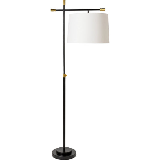 Aberdeen - 32408 by Surya in body: black, gold, base: black, shade (outside): ivory, shade (inside): white, cord: translucent and paintedpaintedpolished. Made from shade (outside): linen, shade (inside): polyester, body: 