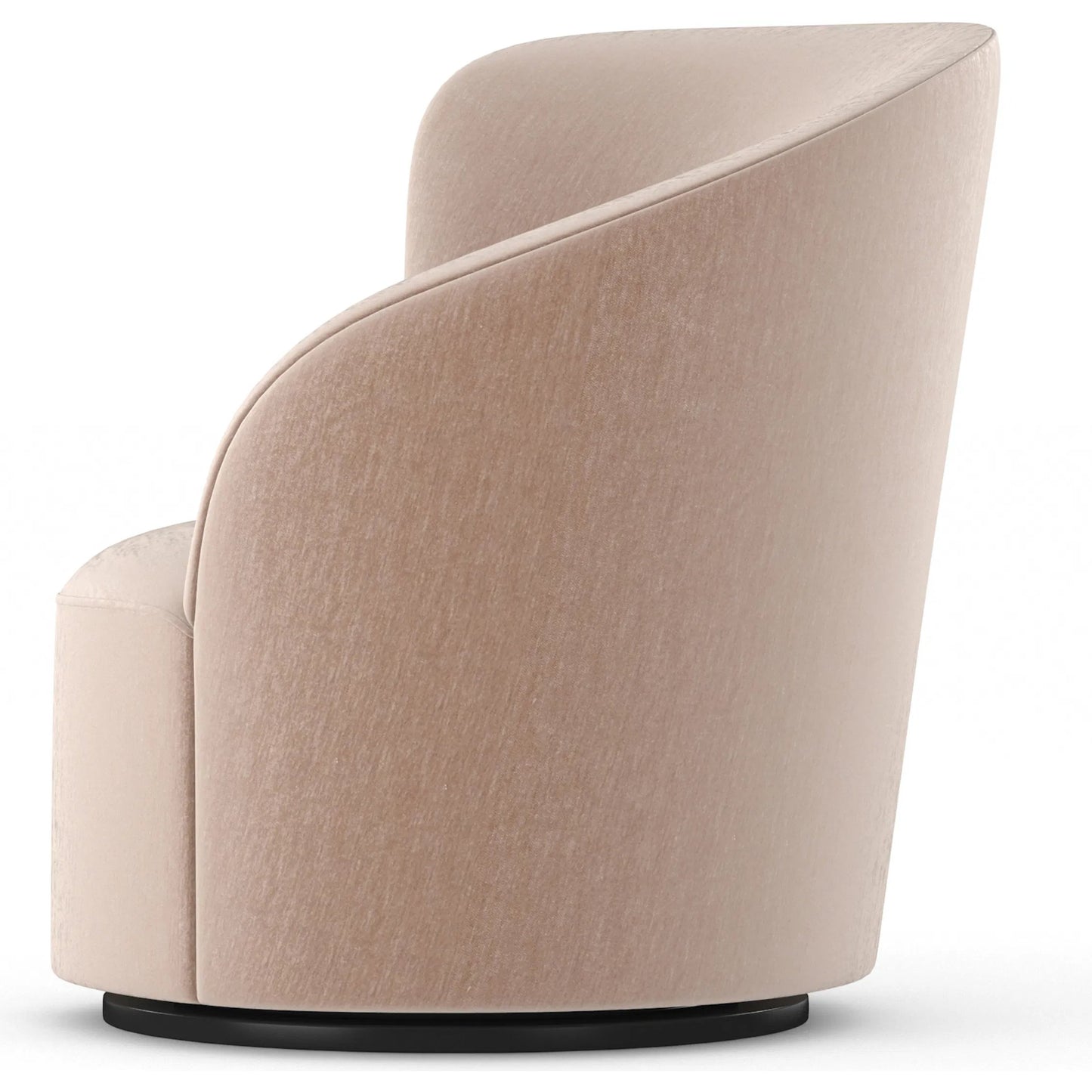 010 SI-2370844 | Additional Silo | Whorl Swivel Chair by Caracole in taupe and almost black. Made from unique in a transitional style.