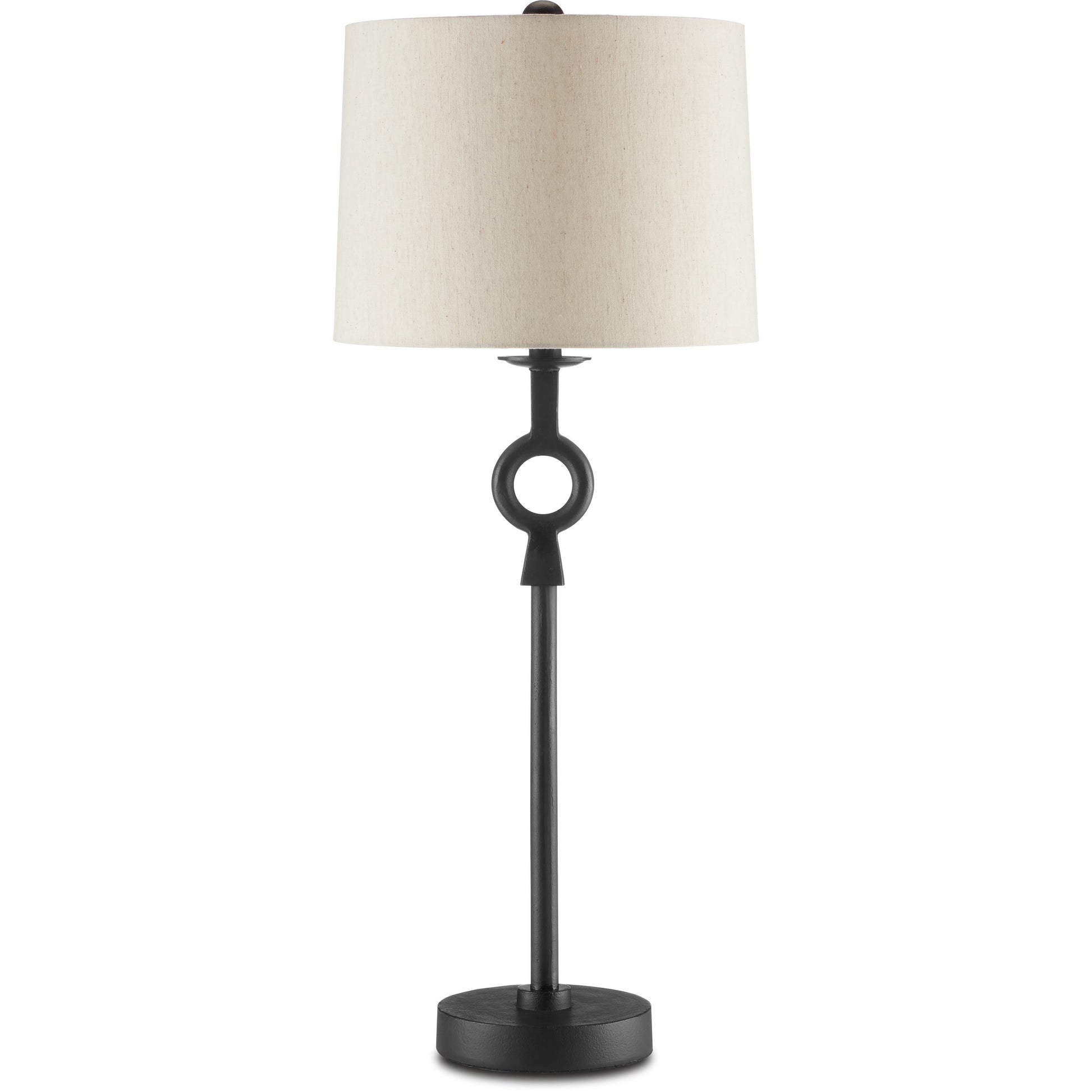 Germaine Table Lamp by Currey and Company in antique brass. Made from aluminum in a transitional style.