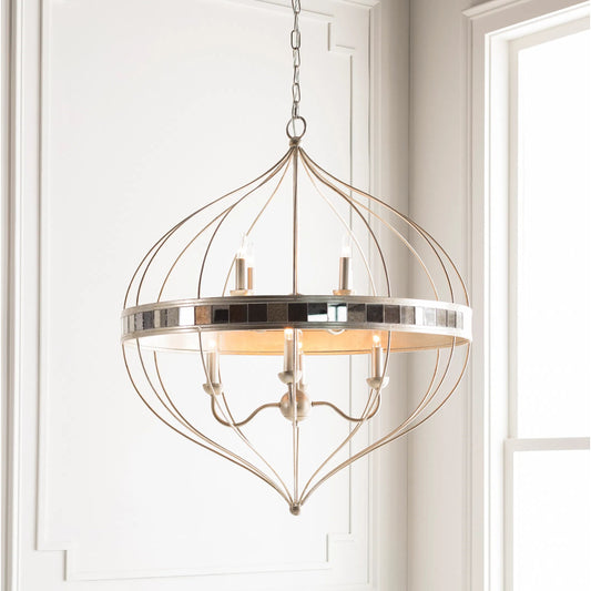 Aerial Ceiling Light - 22207 by Surya in multi. Made from metal, mirror in a modern style.