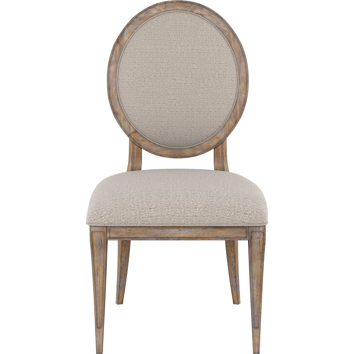003 SI-2064906 | Additional Silo | Architrave Oval Side Chair (Set of 2) by A.R.T. Furniture in almond. Made from parawood solids, foam, fabric in a modern style.