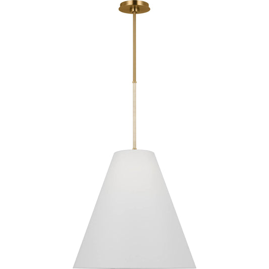 Remy Large Pendant by Visual Comfort & Co. in burnished brass. Made from steel in a unique style.