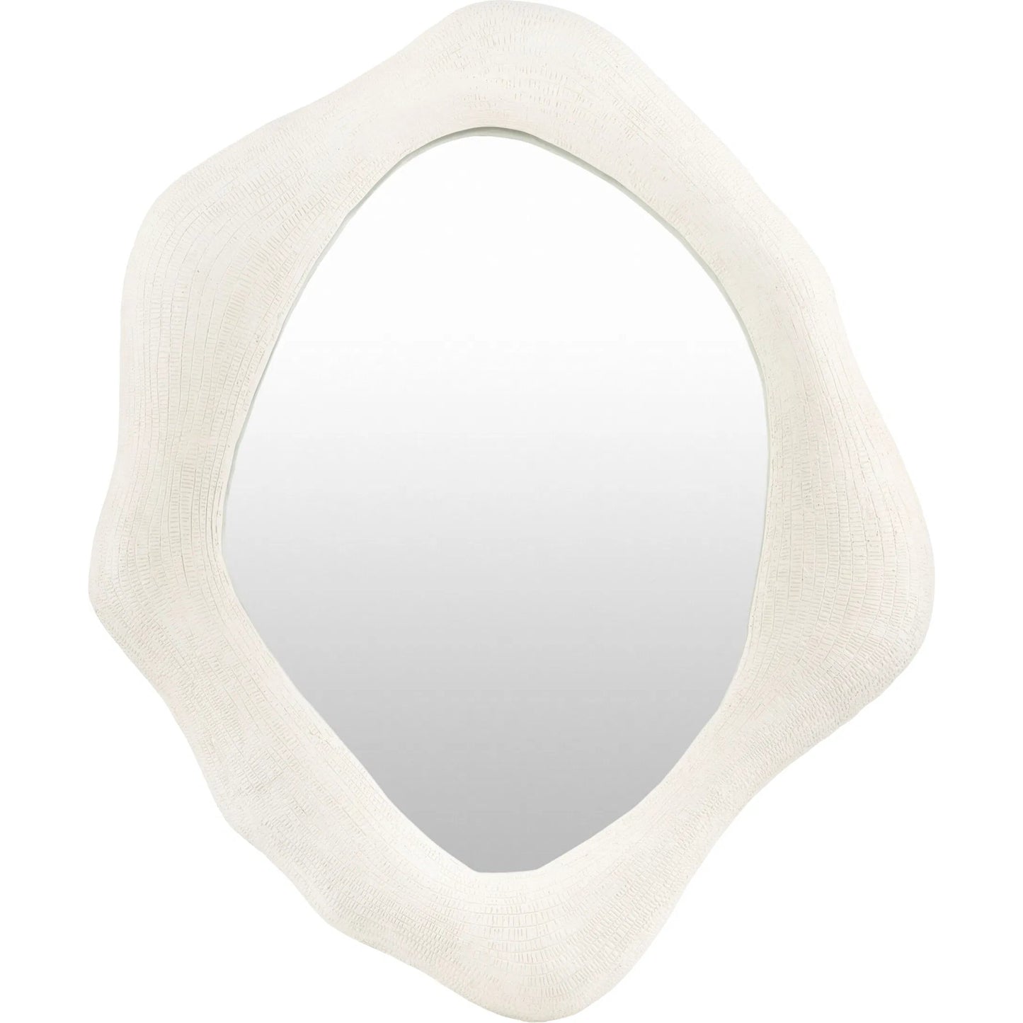 001 SI-2459193 | Primary Silo | Aerin Accent Mirror by Surya in white. Made from concrete in a modern style.