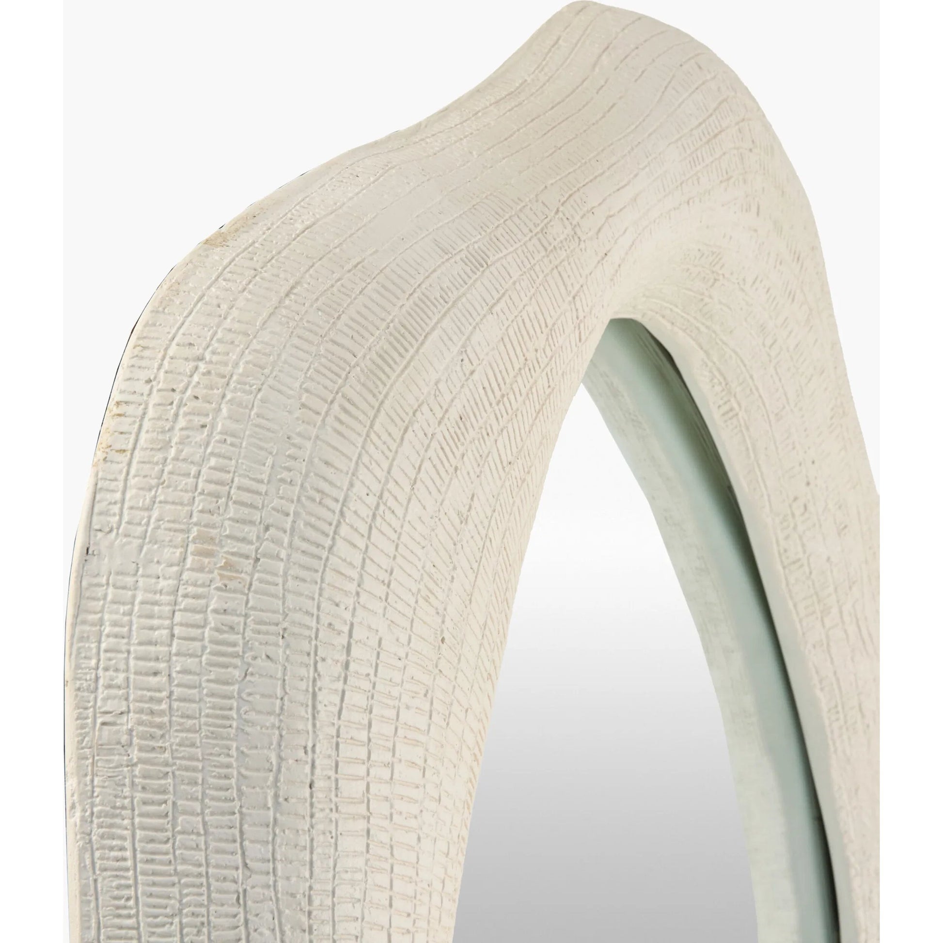 Aerin Accent Mirror by Surya in white. Made from concrete in a modern style.