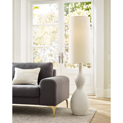 Antonina Floor Lamp by Visual Comfort & Co. in blue celadon. Made from ceramic in a unique style.
