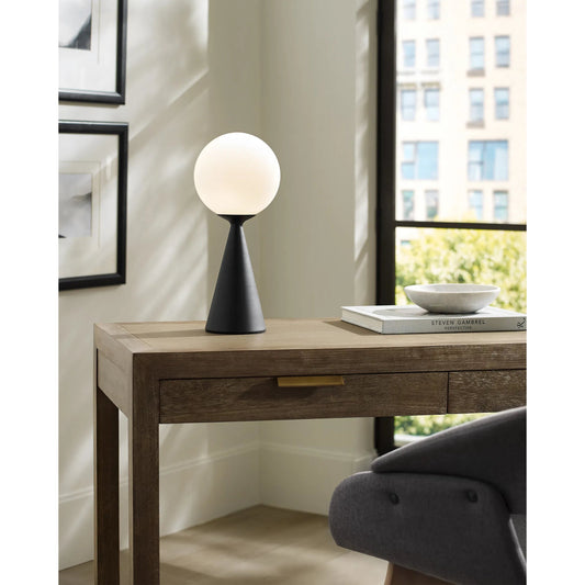Galassia Table Lamp by Visual Comfort & Co. in midnight black. Made from steel in a unique style.