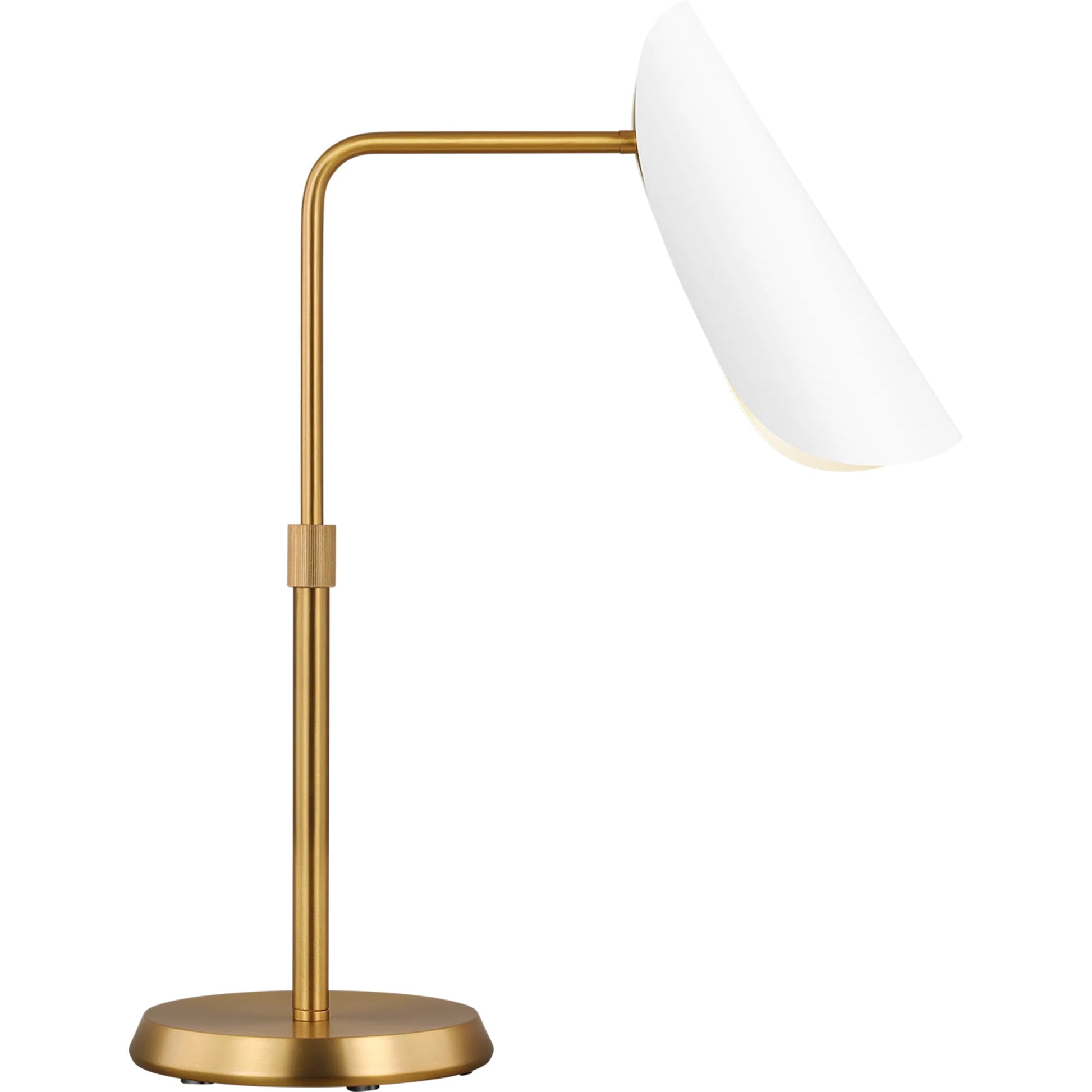 Tresa Task Table Lamp by Visual Comfort & Co. in midnight black, brass. Made from steel in a unique style.