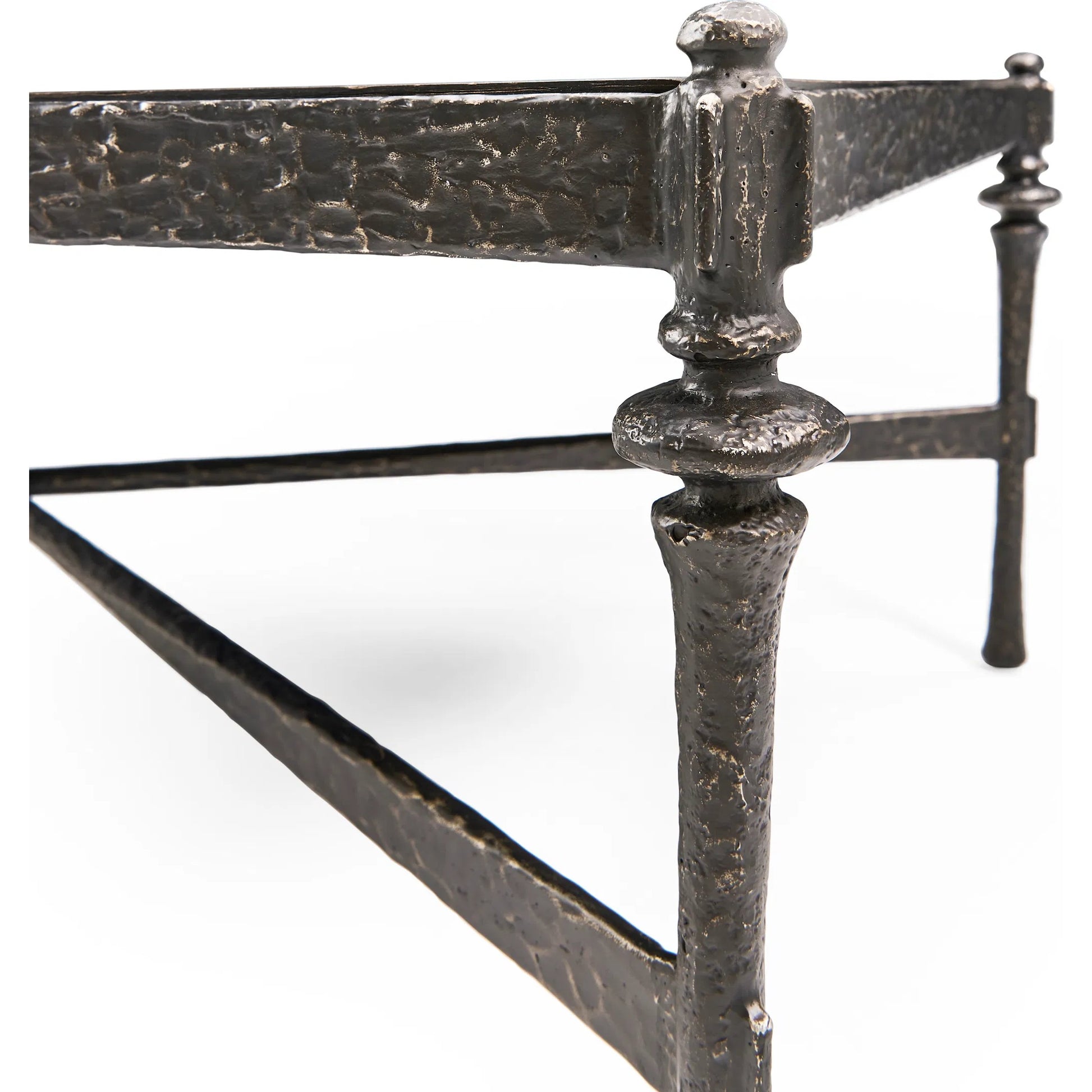 Terravita Cocktail Table by Jonathan Charles in black caldera oak. Made from oak veneer in a cottage & farmhouse style.