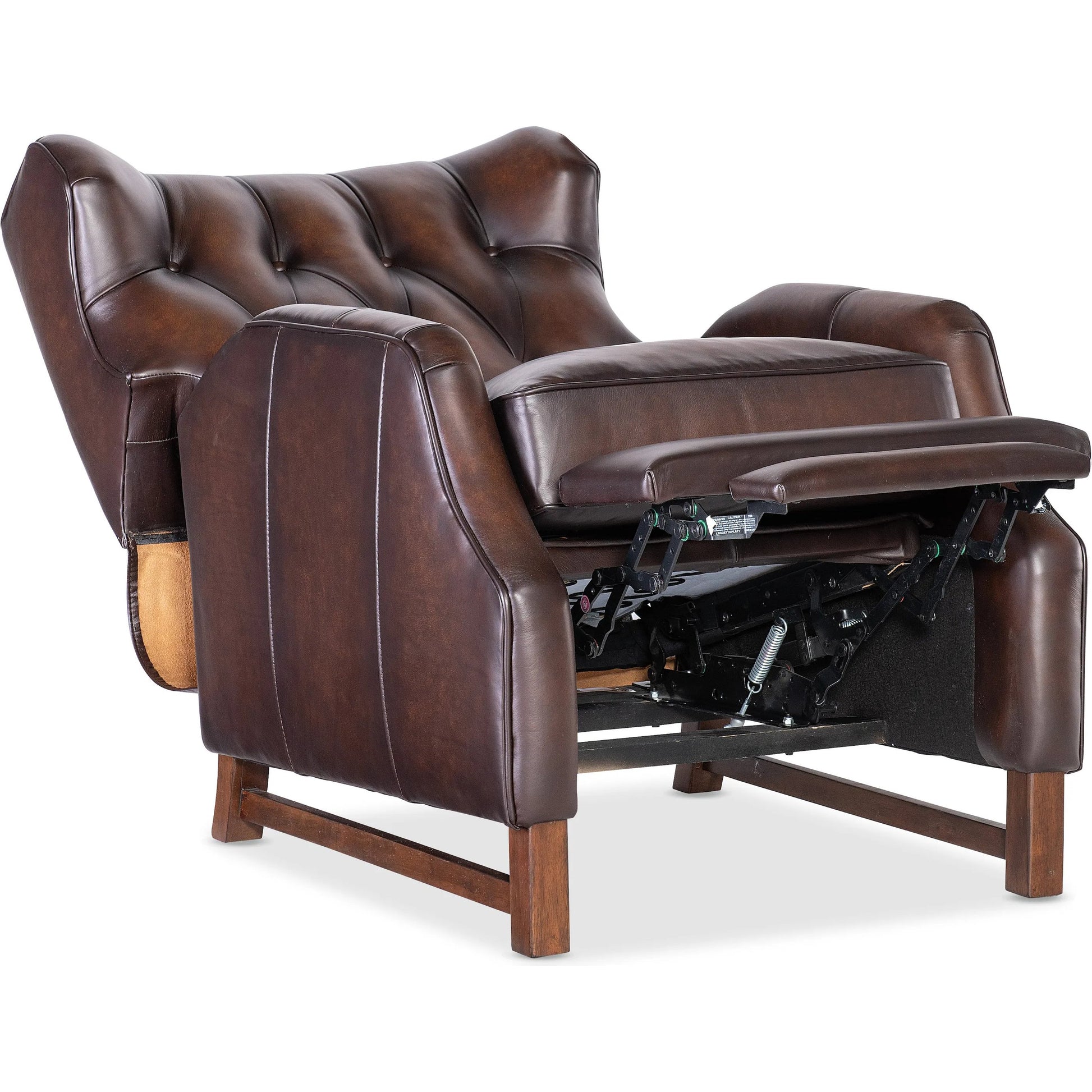 Henderson Press Back Recliner by Hooker Furniture in dark brown. Made from unique in a traditional style.