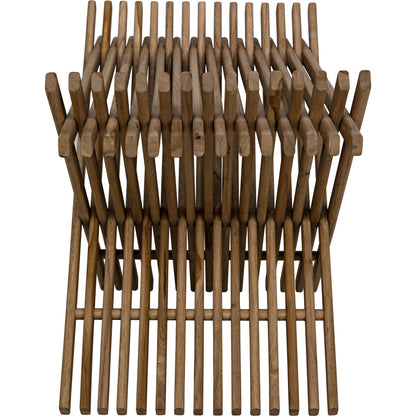 Dede Folding Stool by Noir in teak. Made from teak in a modern style.