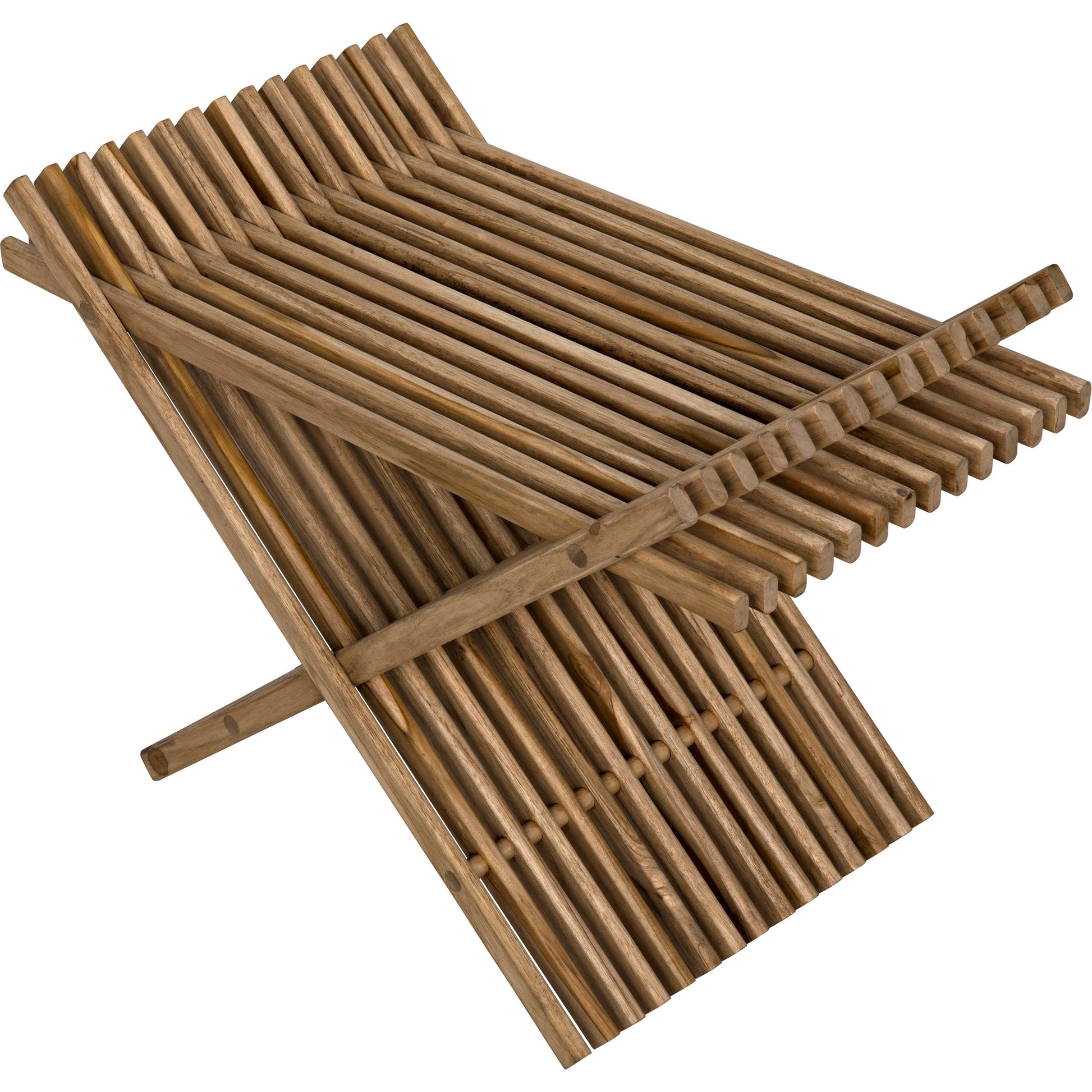 Dede Folding Stool by Noir in teak. Made from teak in a modern style.