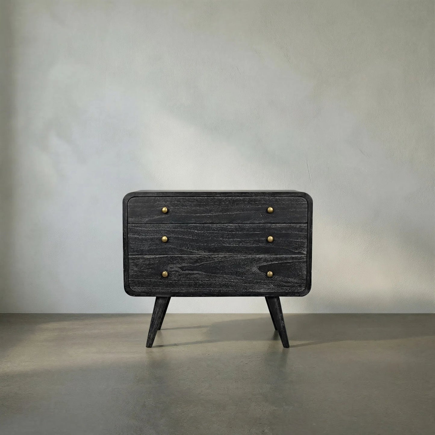 024 S-334402 | Lifestyle | Bart Chest by Noir in cinder black. Made from mindi in a modern style.