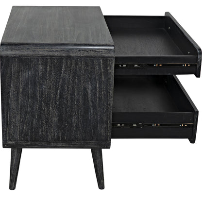 Bart Chest by Noir in cinder black. Made from mindi in a modern style.
