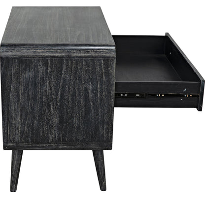 Bart Chest by Noir in cinder black. Made from mindi in a modern style.