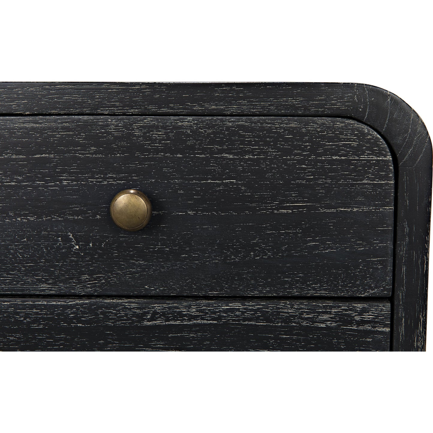 022 S-334402 | Closeup | Bart Chest by Noir in cinder black. Made from mindi in a modern style.