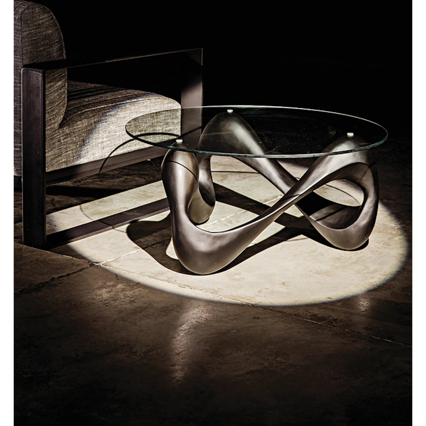 004 SI-1785678 | Lifestyle | Orion Coffee Table by Noir in black. Made from resin, glass in a modern style.