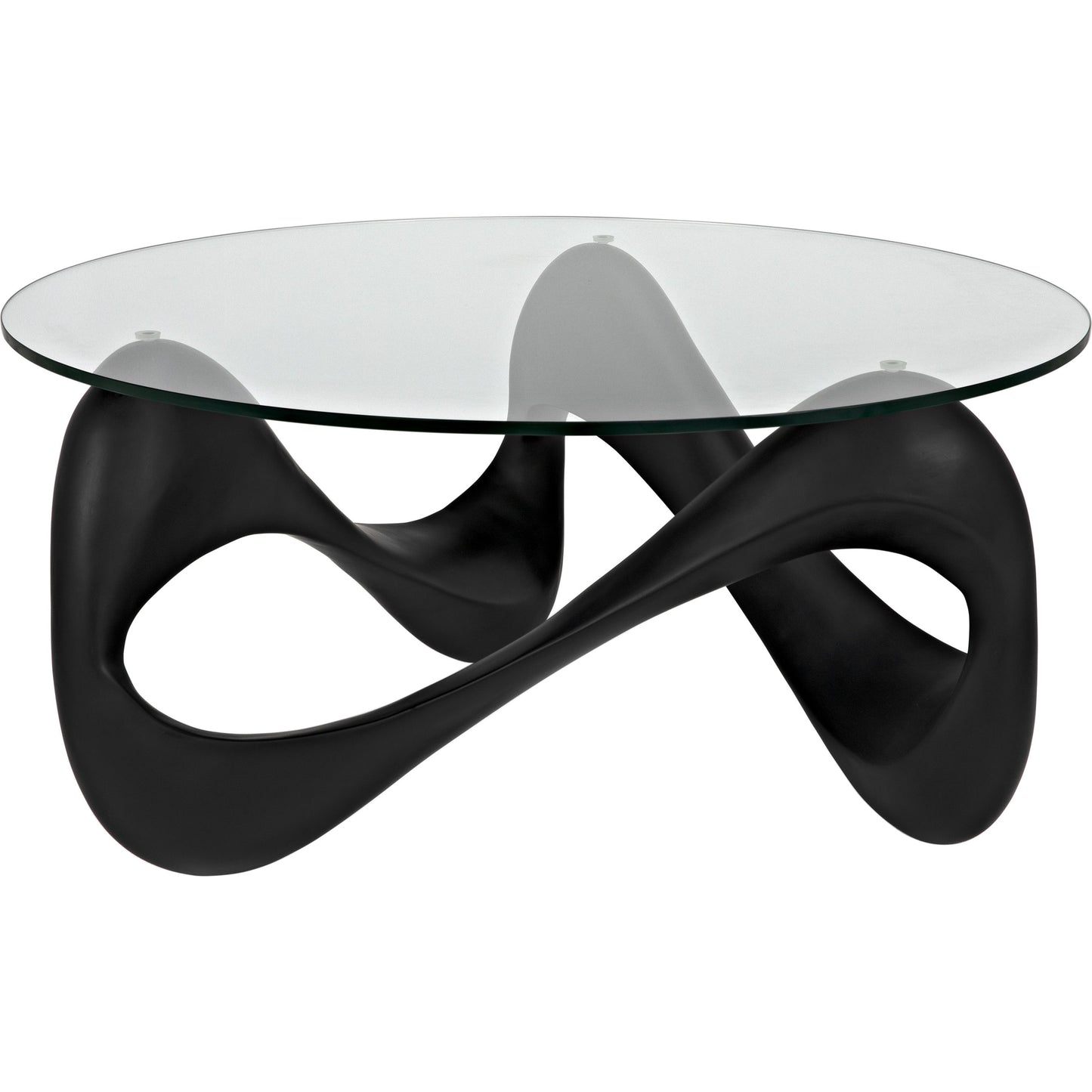 001 SI-1785678 | Primary Silo | Orion Coffee Table by Noir in black. Made from resin, glass in a modern style.