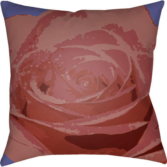 Abstract Floral Pillow - 23566 by Livabliss. Made from front: 100% polyester, back: 100% polyester in a modern style.
