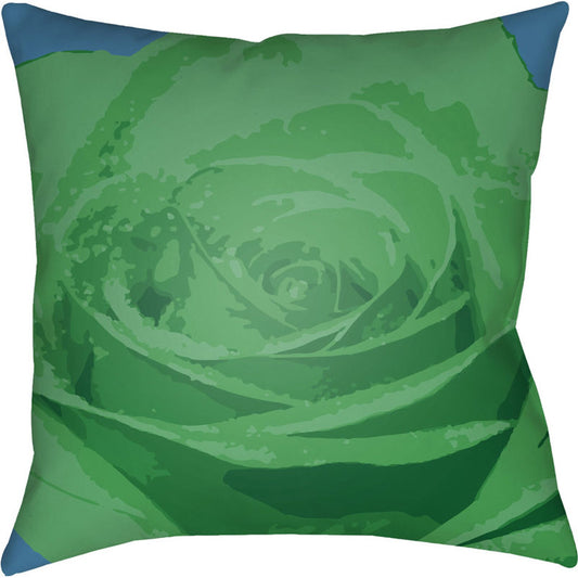 Abstract Floral Pillow - 23566 by Livabliss. Made from front: 100% polyester, back: 100% polyester in a modern style.