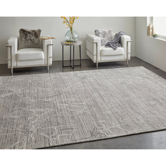 Whitton Rug - 8890F by Feizy in gray, tan, ivory. Made from viscose, wool in a unique style.