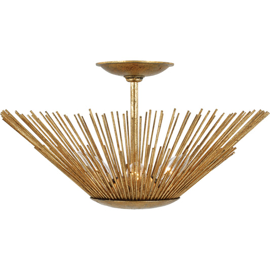 Helios Large Semi-Flush Mount by Visual Comfort & Co.. Made from steel in a unique style.