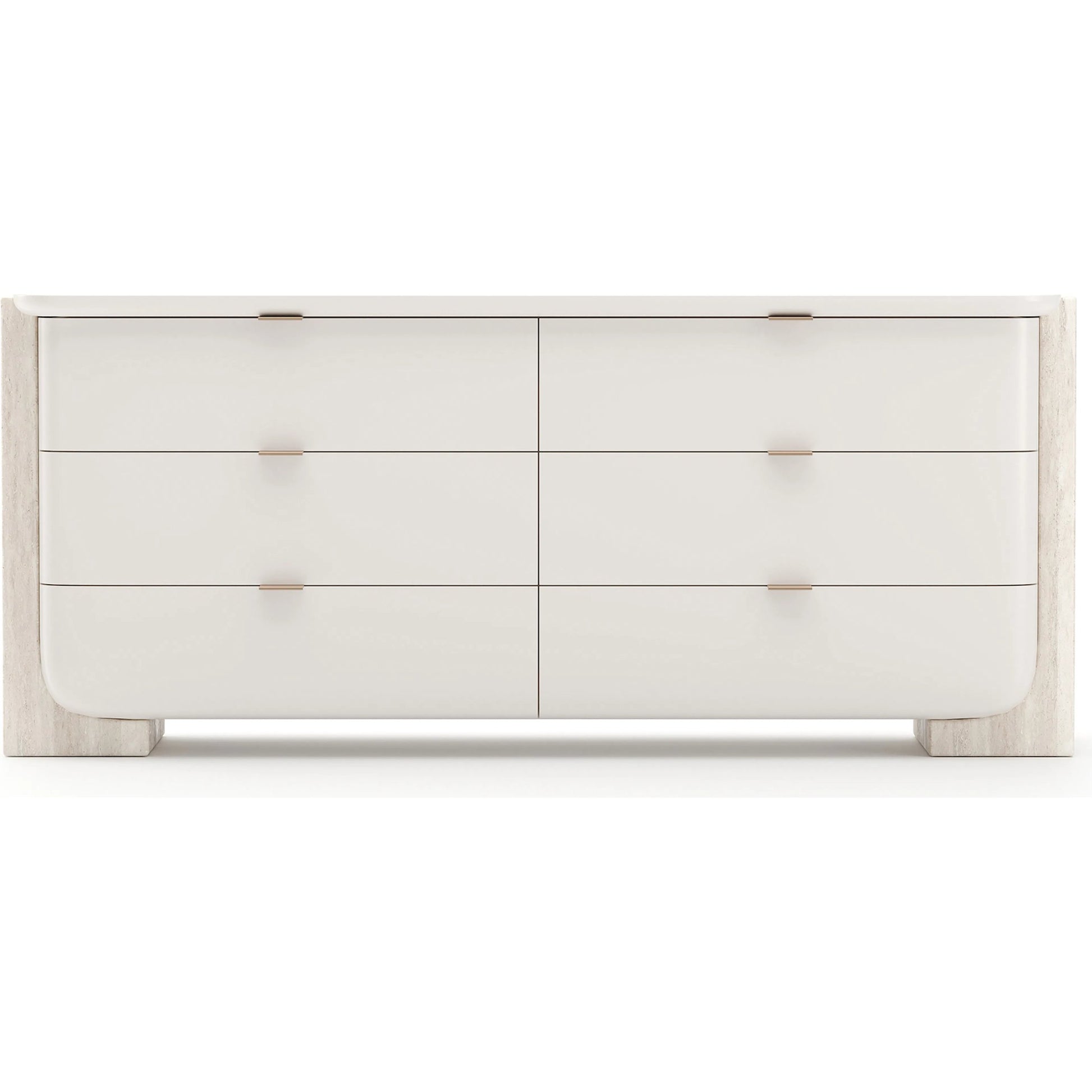Overlap Dresser by Caracole. Made from stone in a transitional style.