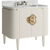 Cerused White, Natural, White, Polished Brass