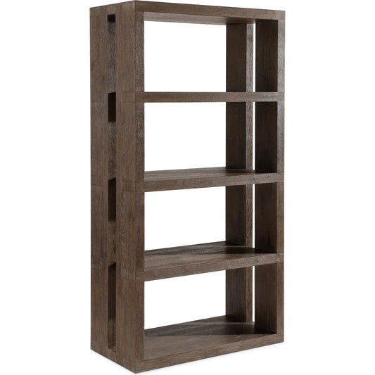 Outline Etagere by Bernhardt in cassel. Made from wood in a unique style.