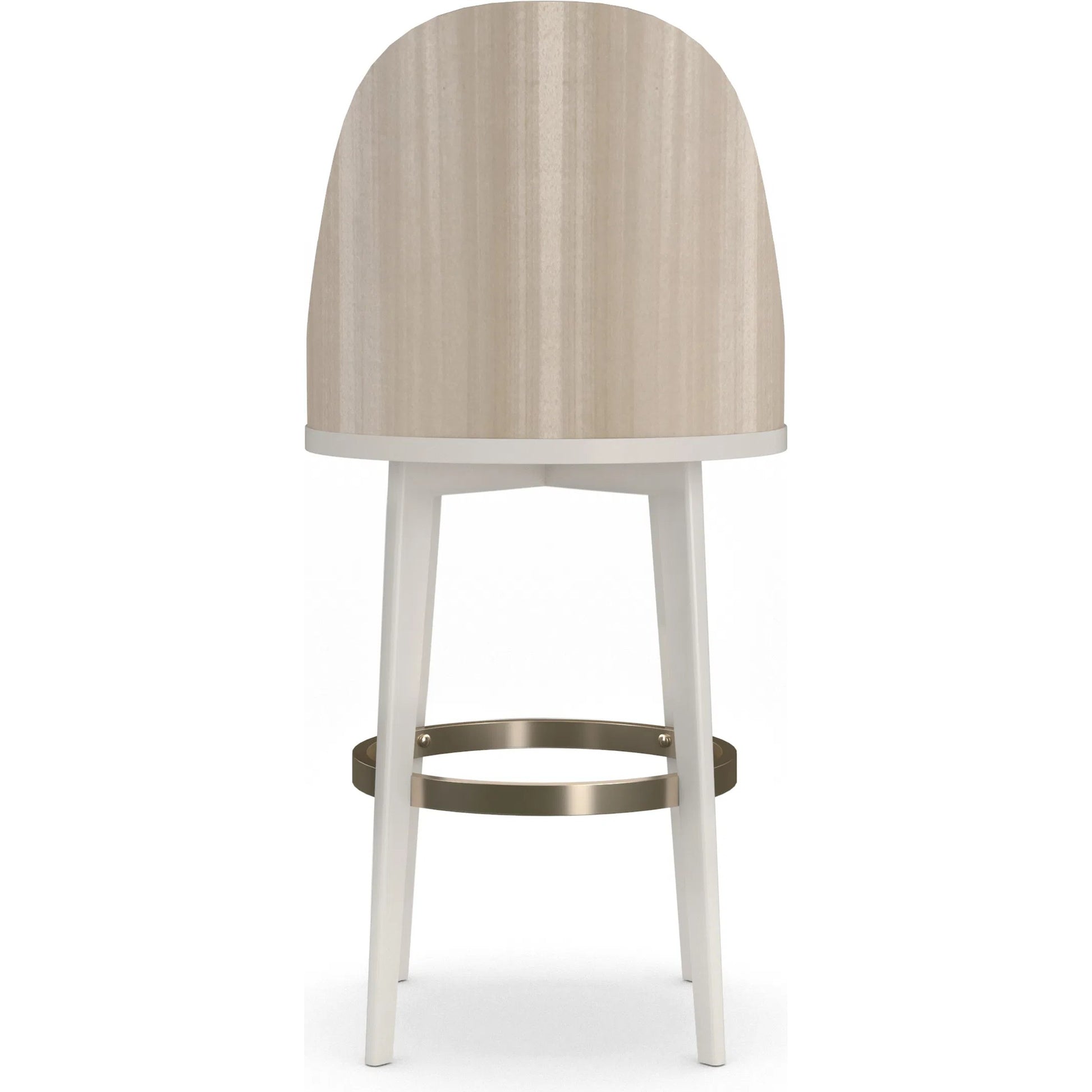 Another Round Bar Stool by Caracole. Made from birch in a transitional style.