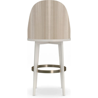 Another Round Bar Stool by Caracole. Made from birch in a transitional style.