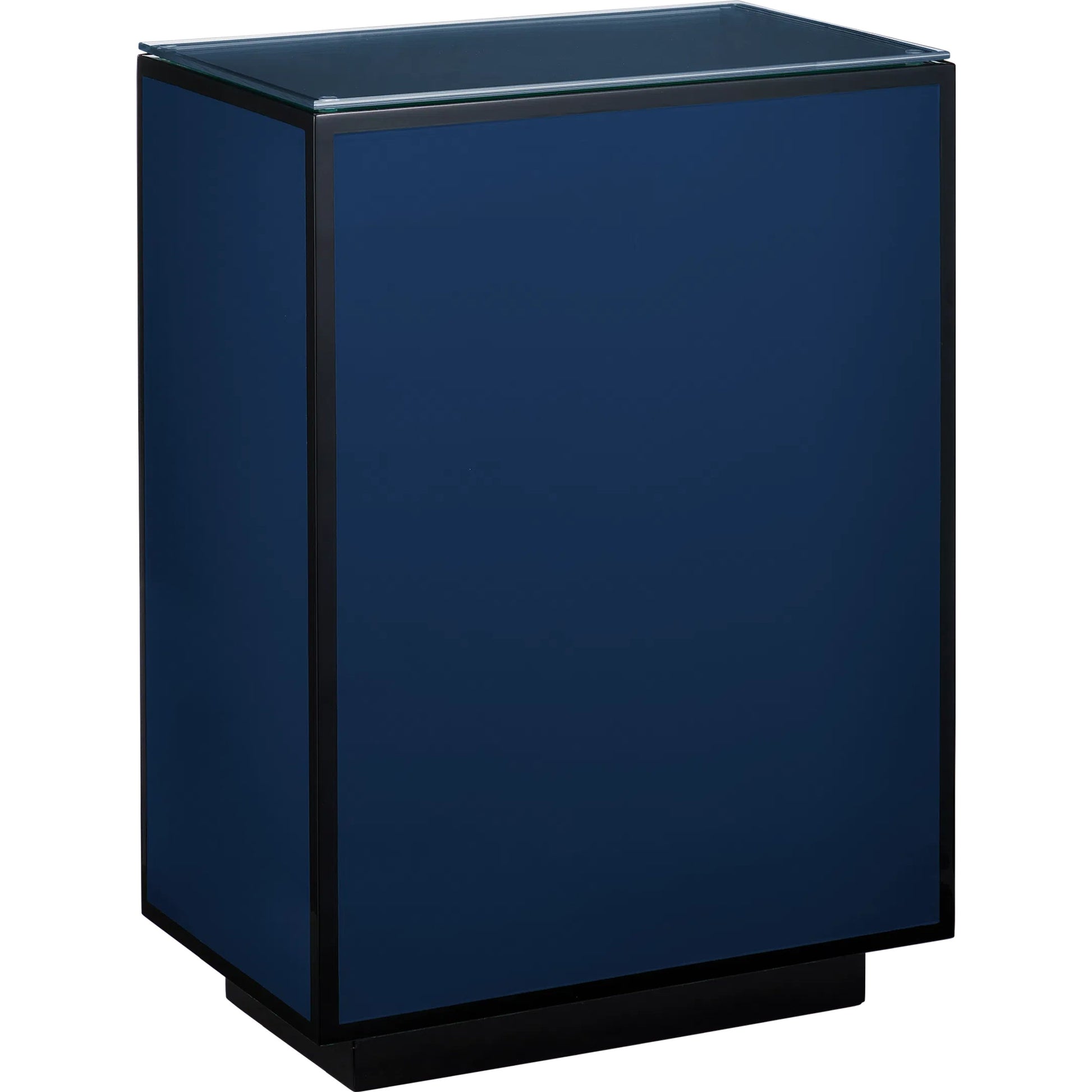 Lacquer Side Table by Currey and Company. Made from engineered wood, glass in a eclectic & global style.