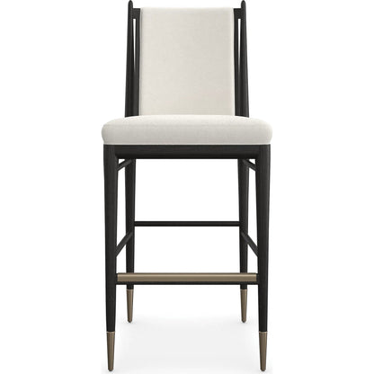 Unity Light Bar Stool by Caracole. Made from oak in a unique style.