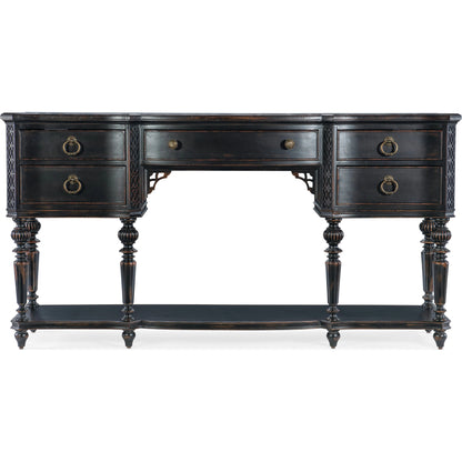 Charleston Five-Drawer Server by Hooker Furniture in black cherry. Made from cherry veneers, solid-wood edge top in a traditional style.