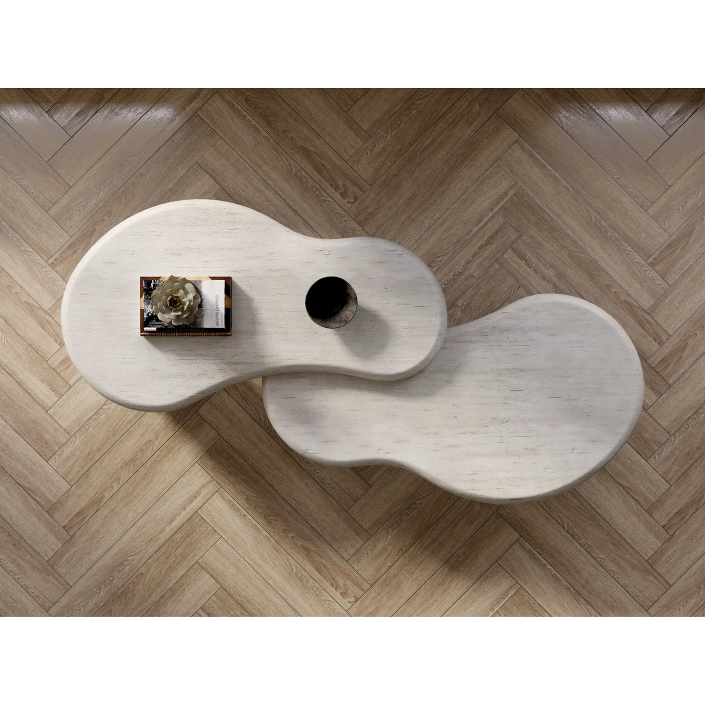 010 SI-2356177 | Lifestyle | Ashlar Low Cocktail Table by A.R.T. Furniture in bisque. Made from parawood solids, birch veneers, resin in a transitional style.