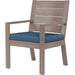 Laguna Outdoor Dining Chair by Sunset West in browns. Made from aluminum in a modern style.