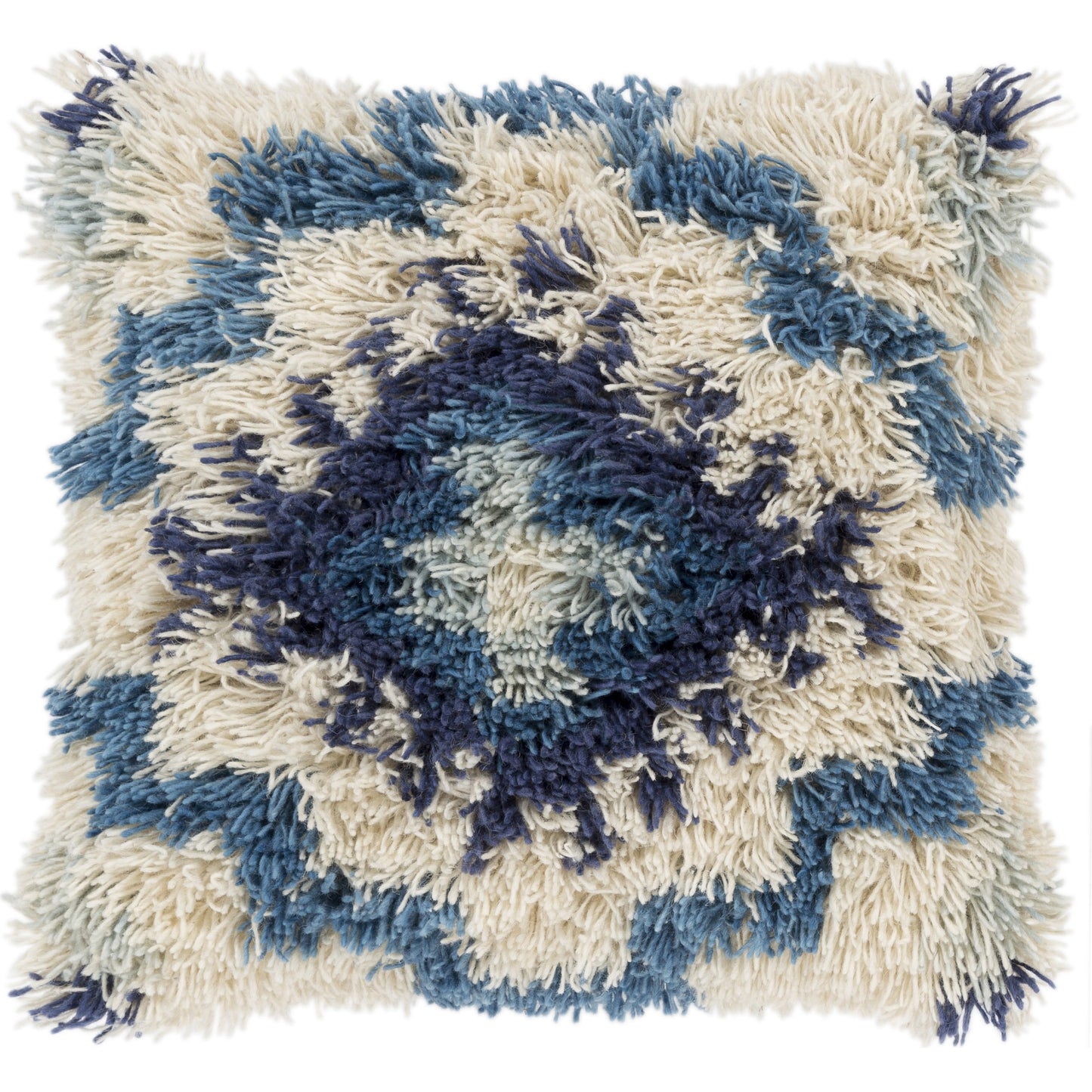 001 S-347442,S-347443 | Primary Silo | Santiago Pillow 1 by Surya in denim, tan, sky blue, cream, ice blue. Made from unique in a eclectic & global style.