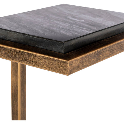 Stone Age - 30099 by Surya in black, gold and antiquednatural. Made from top: marble, base: 100% metal in a modern style.