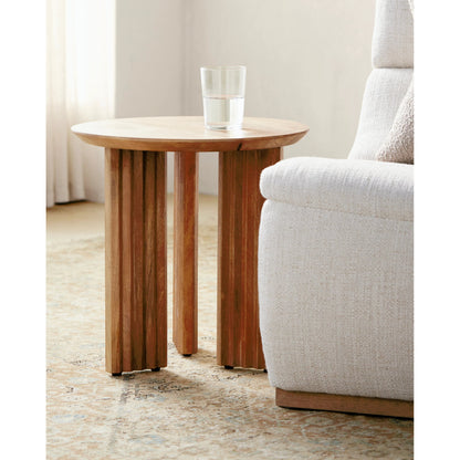 Agnes End Table by Surya in brown. Made from mango wood in a modern style.