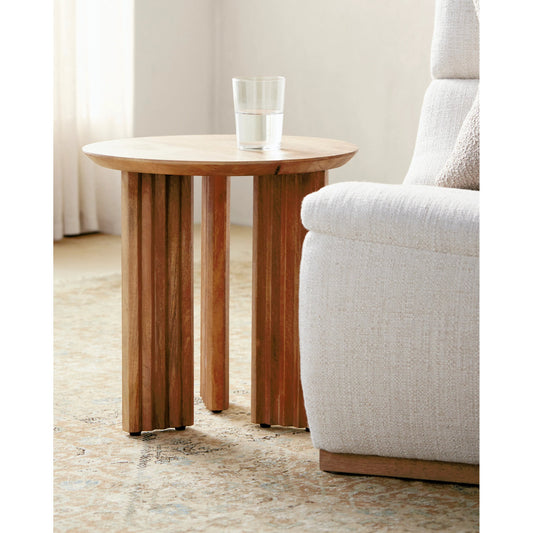 Agnes End Table by Surya in top: brown, base: brown and lacqueredlacquered. Made from mango wood in a modern style.