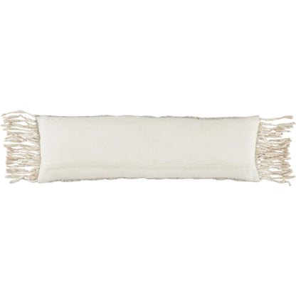 Angora AGO01 Pillow by Jaipur Living in gray, cream. Made from 70% wool, 20% polyester, 10% linen in a unique style.