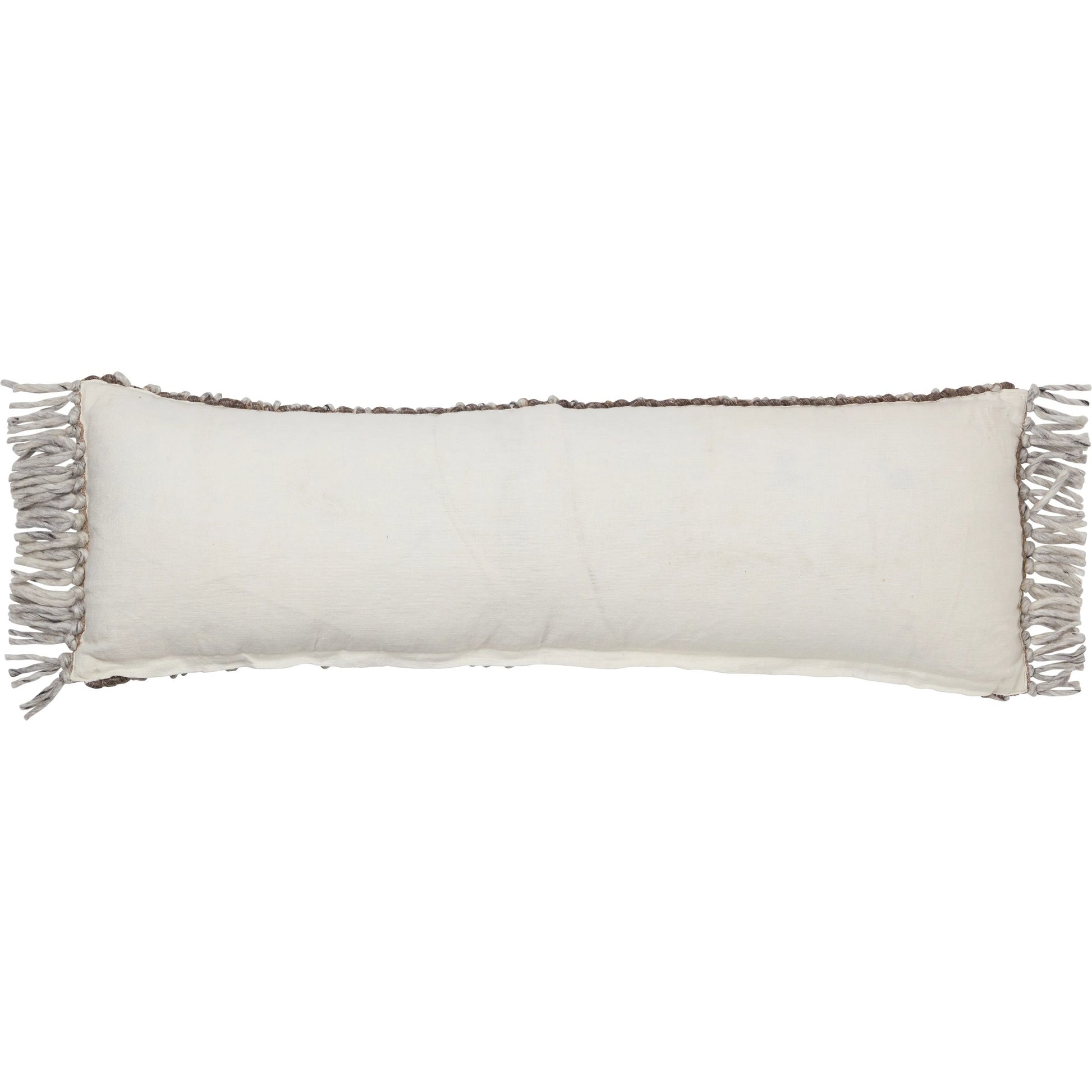 Angora AGO22 Pillow by Jaipur Living in taupe, gray. Made from 60% pet yarn 40% wool in a unique style.