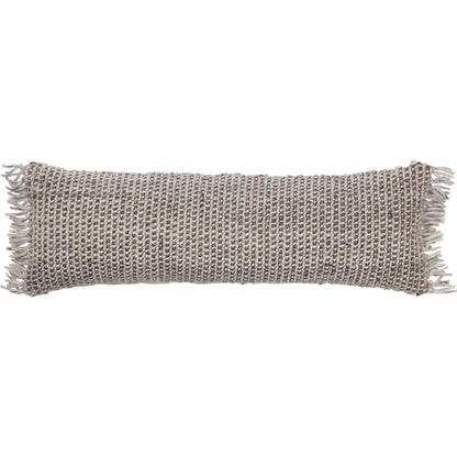 Angora AGO22 Pillow by Jaipur Living in taupe, gray. Made from 60% pet yarn 40% wool in a unique style.